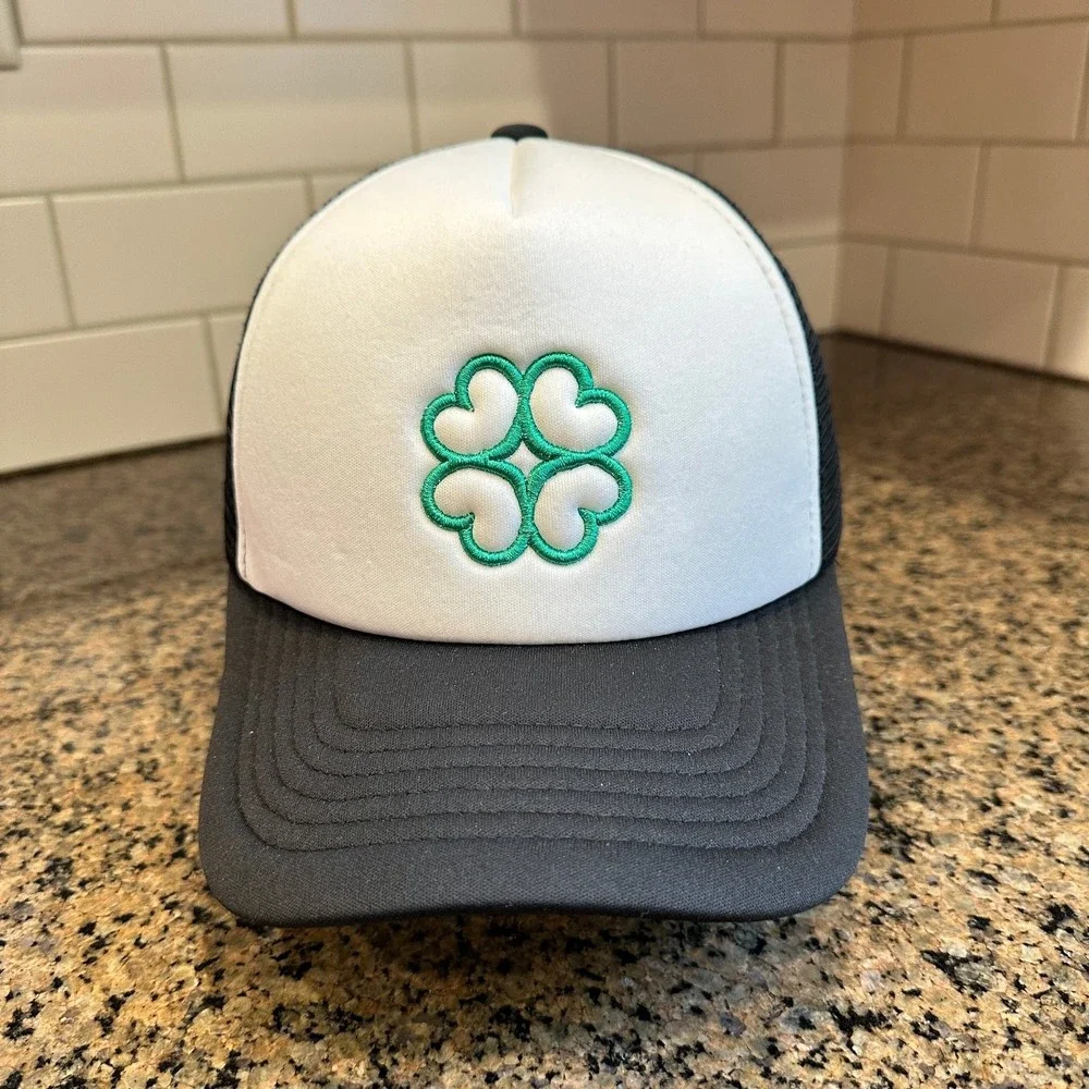 Green Clover ACADEMYFITS Trucker Hat Snapback Black White Green